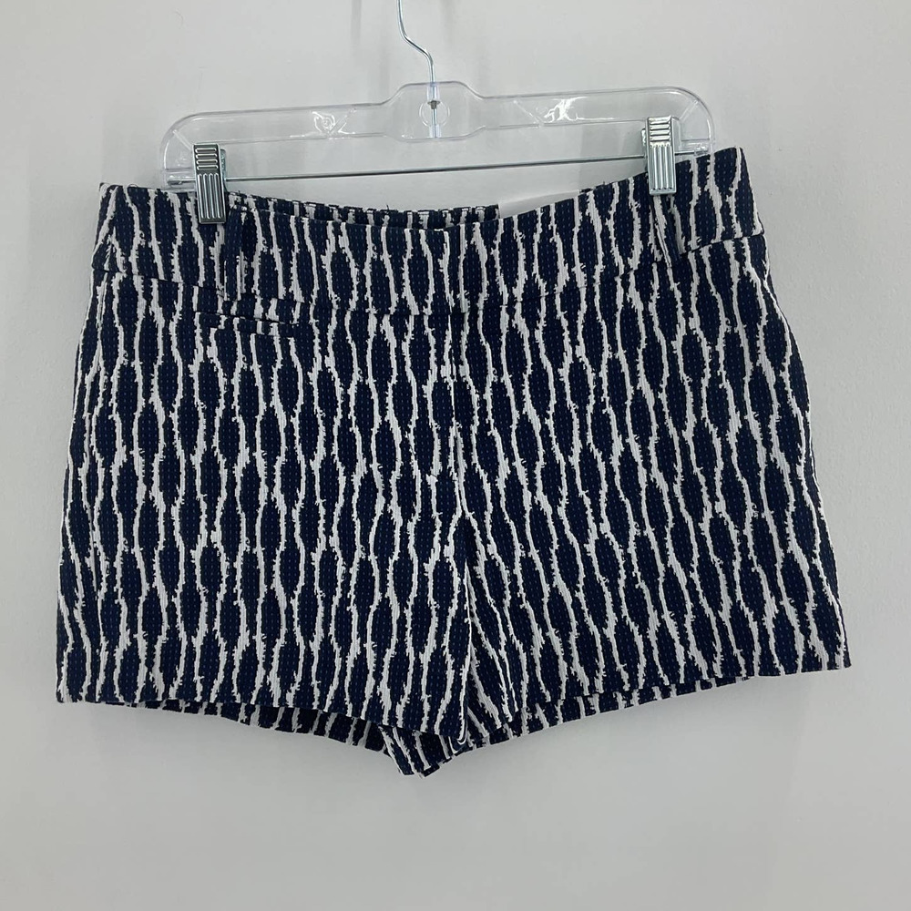LOFT Navy and White Jean Shorts